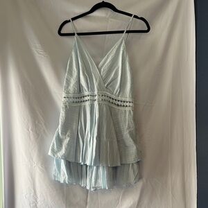 Simplee Apparel Sky Blue Layered Jumpsuit